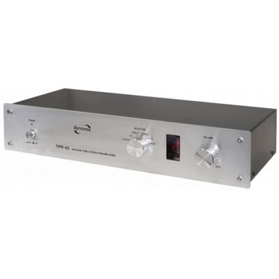 Dynavox TPR-43 Preamplificatore, Preamplificatore a valvole con ingresso phono per giradischi con sistemi a capsule MM e MC, argento Dynavox TPR-43 Preamplificatore, Preamplificatore a valvole con ingresso phono per giradischi con sistemi a capsule MM e MC, argento