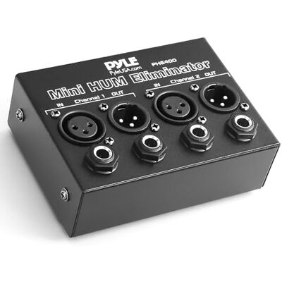 Pyle Amplificatore/equalizzatore a 2 canali, eliminazione dei rumori e dei ronzii, con presa/jack XLR Pyle Amplificatore/equalizzatore a 2 canali, eliminazione dei rumori e dei ronzii, con presa/jack XLR