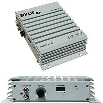 Pyle Amplificatore Marino Uso Nautico Potenza 140 W RMS e 240 W Max a 2 Canali Impermeabile e Resistente all'Acqua e al Sale per Barca, Piscina, Gommone o Imbarcazioni Pyle Amplificatore Marino Uso Nautico Potenza 140 W RMS e 240 W Max a 2 Canali Impermeabile e Resistente all'Acqua e al Sale per Barca, Piscina, Gommone o Imbarcazioni