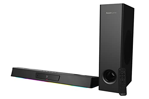 Creative Sound Blaster Katana V2X Soundbar da gioco multicanale 5.1 con subwoofer compatto, potenza di picco di 180W, design a 5 driver tri-amplificati, tecnologia Super X-Fi e illuminazione RGB