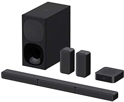 Sony HT-S40R Soundbar TV a 5.1 canali, Dolby Digital, con Subwoofer cablato e Speaker posteriori wireless (Nero)