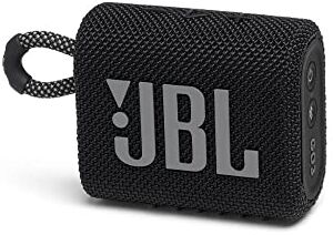 JBL GO 3 Speaker Bluetooth Portatile, Cassa Altoparlante Wireless con Design Compatto, Resistente ad Acqua e Polvere IPX67, fino a 5 h di Autonomia, USB, Nero