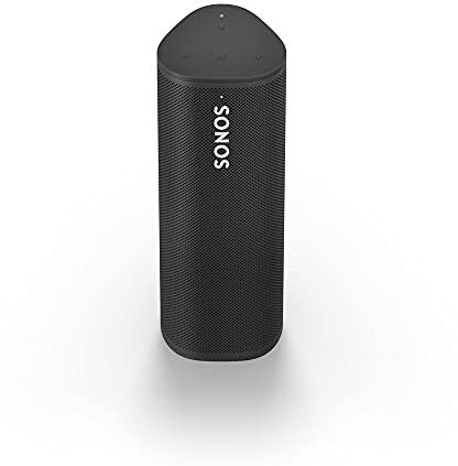 Sonos Roam, speaker portatile con Wi-fi e Bluetooth, leggero, resistente, impermeabile, facile da gestire con l'app  Airplay 2, controllo vocale, nero