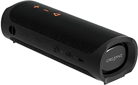 Creative MUVO Go Altoparlante Bluetooth 5.3 impermeabile portatile con durata della batteria fino a 18 ore, impermeabile IPX7 (nero)