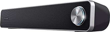 Trust Arys Soundbar PC, 12 W, Casse PC, Alimentazione USB, Jack 3,5 mm, Barra Audio, Altoparlanti per Computer, Portatile, TV, Tablet, Smartphone, Nero, 42 x 6.4 x 7.5 cm