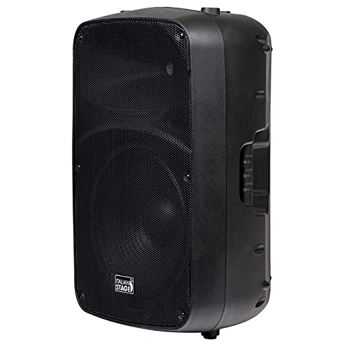 Proel Italian Stage IS SPX12AUB Cassa Monitor Diffusore audio, attivo con potenza di picco di 300w e cono da 12" con Multimedia player: Usb Drive, Sd Card, Bluetooth, Telecomando IR., Nero