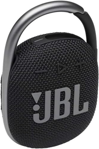 JBL CLIP 4 Speaker Bluetooth Portatile, Cassa Altoparlante Wireless con Moschettone Integrato, Design Compatto, Resistente ad Acqua e Polvere IPX67, fino a 10 h di Autonomia, USB, Nero