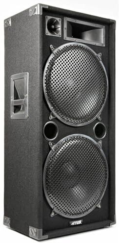 Max CASSA ACUSTICA PASSIVA 2000W 2 X 15" DIFFUSORE PALCO DJ FULL RANGE IN MOQUETTE