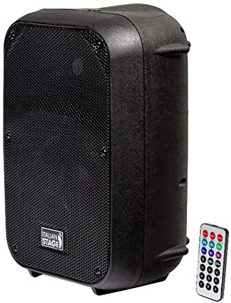 Proel Italian Stage IS SPX08AUB Cassa Attiva diffusore bi-amplificato da 300w di Picco e 8" con Multimedia player: Usb Flash Drive, Sd Memory Card, STEREO Bluetooth Device, Remote Control, Nero