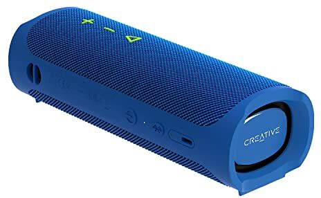 Creative MUVO Go: altoparlante Bluetooth 5.3 portatile impermeabile con durata della batteria fino a 18 ore, impermeabilità IPX7, bassi potenti, Wireless Stereo Link (Blu)