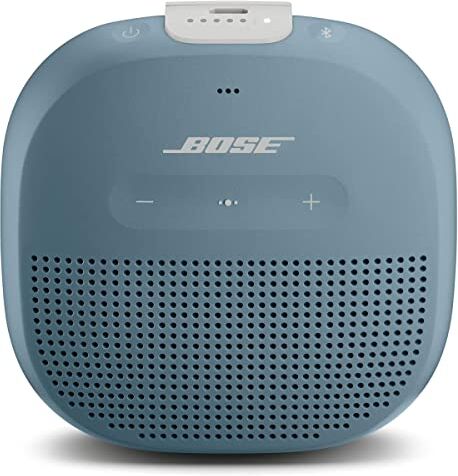 Bose Diffusore SoundLink Micro Bluetooth: portatile, impermeabile, compatto, con microfono, azzurro pietra