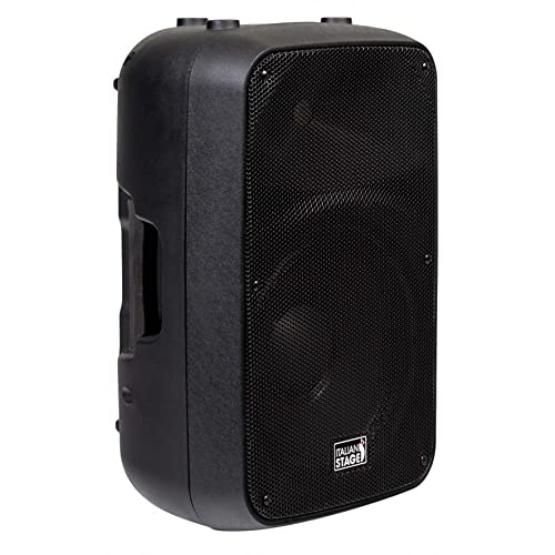Proel Italian stage IS SPX12A cassa audio attiva biamplificata da 400 watt di picco e cono da 12", per karaoke, locali, bar e altro, Nero