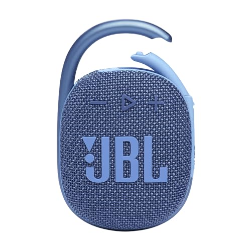 JBL CLIP 4 ECO Speaker Bluetooth Portatile, Cassa Altoparlante Wireless Compatta con Moschettone e Materiali Riciclati, Resistente ad Acqua e Polvere IP67, fino a 10 h di Autonomia, USB, Blu