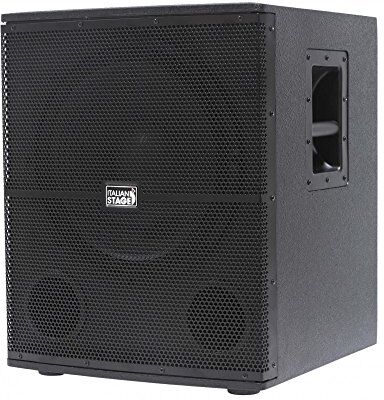 Proel Italian Stage IS S115A Subwoofer audio Attivo Amplificato da 700w di picco in classe AB con cono da 15" con 2 canali In-Out, Nero