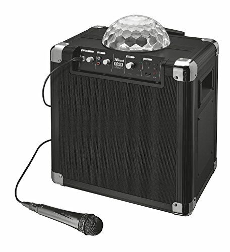Trust Urban Fiësta Disco Altoparlante Portatile con Microfono, Wireless, Bluetooth, 50 W, Nero