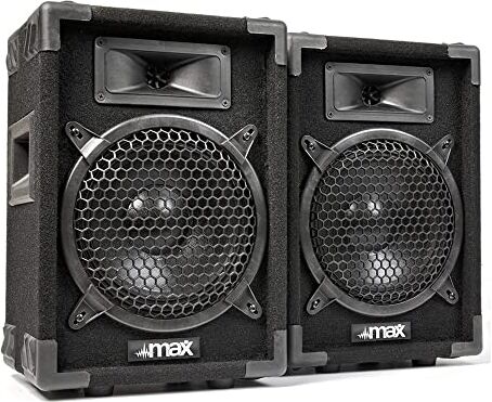 Max COPPIA CASSE ACUSTICHE PASSIVE HIFI 400W 8" 2 VIE SPEAKERSET WOOFER 21CM moquettate