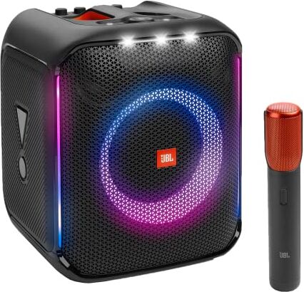 JBL PartyBox Encore Speaker Portatile Wireless per Feste, Cassa Altoparlante con Luci Integrate e Bassi Profondi, Impermeabile IPX4 per Uso Esterno, con 10 Ore di Autonomia, Nero