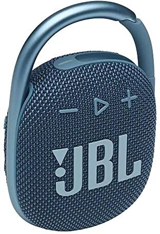 JBL CLIP 4 Speaker Bluetooth Portatile, Cassa Altoparlante Wireless con Moschettone Integrato, Design Compatto, Resistente ad Acqua e Polvere IPX67, fino a 10 h di Autonomia, USB, Blu