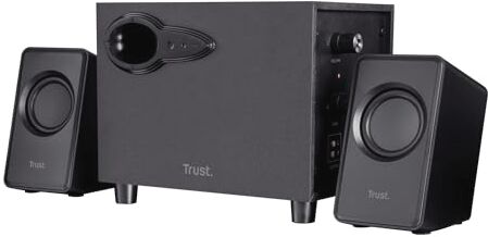 Trust Avora Set Altoparlanti 2.1 Subwoofer, Potenza di 18W di Picco e 9W RMS, Nero