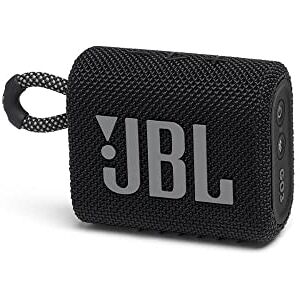 JBL GO 3 Speaker Bluetooth Portatile, Cassa Altoparlante Wireless con Design Compatto, Resistente ad Acqua e Polvere IPX67, fino a 5 h di Autonomia, USB, Nero