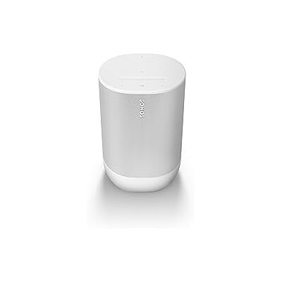 Sonos Move 2 Speaker portatile wireless con Wi-Fi, Bluetooth, Amazon Alexa, 24 ore di autonomia della batteria, base di ricarica wireless Bianco Sonos Move 2 Speaker portatile wireless con Wi-Fi, Bluetooth, Amazon Alexa, 24 ore di autonomia della batteria, base di ricarica wireless Bianco