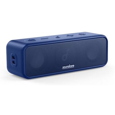Soundcore 3 di Anker, Cassa Bluetooth Portatile 16 W, IPX7, 24 Ore Suono stereo, BassUp, PartyCast, EQ personalizzabile tramite app, per casa, doccia, spiaggia, giardino e attività all’aperto Soundcore 3 di Anker, Cassa Bluetooth Portatile 16 W, IPX7, 24 Ore Suono stereo, BassUp, PartyCast, EQ personalizzabile tramite app, per casa, doccia, spiaggia, giardino e attività all’aperto