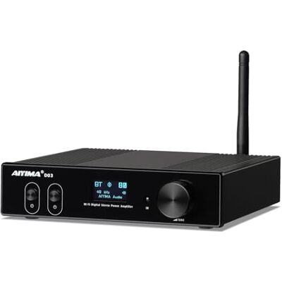 AIYIMA D03 Bluetooth stereo DAC Amplificatore HiFi 2.1 Amplificatore 150Wx2 Amplificatore in classe D Supporto aptX 24Bit/192 kHz,Treble/bass Tone,Sub Out,OPT/COA ingressi, per altoparlanti da scaffale AIYIMA D03 Bluetooth stereo DAC Amplificatore HiFi 2.1 Amplificatore 150Wx2 Amplificatore in classe D Supporto aptX 24Bit/192 kHz,Treble/bass Tone,Sub Out,OPT/COA ingressi, per altoparlanti da scaffale