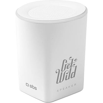 SBS mini speaker Bluetooth 3W di potenza, portatile e compatto, funzione vivavoce, illuminazione superiore, ingresso AUX per jack da 3,5, fino a 5 ore consecutive di musica, bianco SBS mini speaker Bluetooth 3W di potenza, portatile e compatto, funzione vivavoce, illuminazione superiore, ingresso AUX per jack da 3,5, fino a 5 ore consecutive di musica, bianco