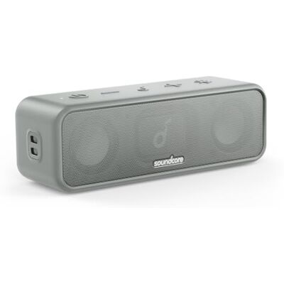 Soundcore 3 di Anker, Cassa Bluetooth Portatile 16 W, IPX7, 24 Ore Suono stereo, BassUp, PartyCast, EQ personalizzabile tramite app, per casa, doccia, spiaggia, giardino e attività all’aperto Soundcore 3 di Anker, Cassa Bluetooth Portatile 16 W, IPX7, 24 Ore Suono stereo, BassUp, PartyCast, EQ personalizzabile tramite app, per casa, doccia, spiaggia, giardino e attività all’aperto
