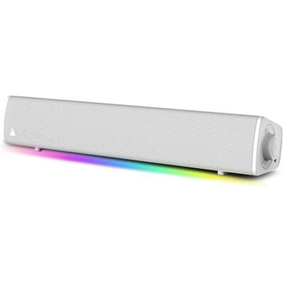 Creative Soundbar compatta da gaming Sound Blaster GS3 (Bianca) con RGB e tecnologia SuperWide, alimentata tramite USB, Bluetooth 5.4, porta di uscita cuffie Creative Soundbar compatta da gaming Sound Blaster GS3 (Bianca) con RGB e tecnologia SuperWide, alimentata tramite USB, Bluetooth 5.4, porta di uscita cuffie