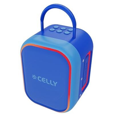 Celly Speaker Bluetooth con 2 Microfoni Wireless, Luci RGB e Funzione Karaoke Celly Speaker Bluetooth con 2 Microfoni Wireless, Luci RGB e Funzione Karaoke