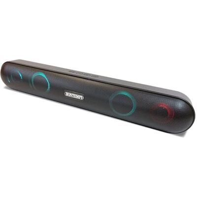 Bontempi GlowGroove La Cassa Acustica Senza Fili che Illumina la Tua Musica, 400X65X65 mm Bontempi GlowGroove La Cassa Acustica Senza Fili che Illumina la Tua Musica, 400X65X65 mm