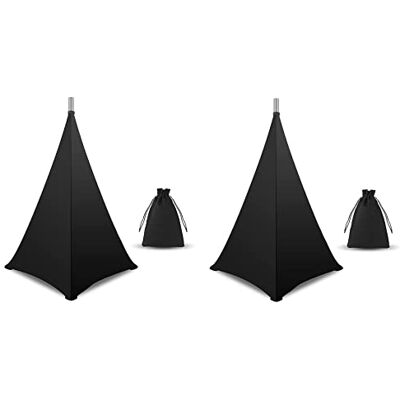Tuminita 2X Copertura per Supporto per Altoparlante, Supporto per Altoparlante DJ Gonna per Treppiede con Borsa per Il Trasporto, Copertura Nera Un 360 Gradi per Matrimonio Tuminita 2X Copertura per Supporto per Altoparlante, Supporto per Altoparlante DJ Gonna per Treppiede con Borsa per Il Trasporto, Copertura Nera Un 360 Gradi per Matrimonio