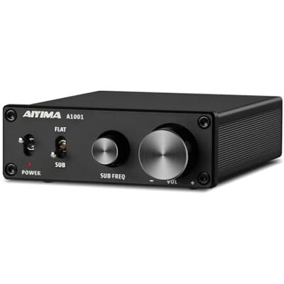 AIYIMA A1001 Mono Subwoofer amplificatore TPA3116 controllo di frequenza Desktop Monoblocco Amplificatore, piatto e modalità SUB passivo altoparlante e attivo Sub uscite per home theater 2.0/2.1/2.2 AIYIMA A1001 Mono Subwoofer amplificatore TPA3116 controllo di frequenza Desktop Monoblocco Amplificatore, piatto e modalità SUB passivo altoparlante e attivo Sub uscite per home theater 2.0/2.1/2.2
