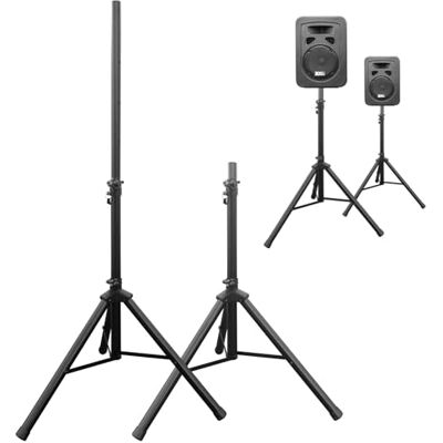 Drall 2 x Treppiede per Altoparlanti per PA, Discoteca, Eventi dal Vivo, Sala Prove, Sistema vocale, palco, DJ, Regolabile in Altezza da 100 a 180 cm, Fino a 60 kg Modello: BS3x2 Drall 2 x Treppiede per Altoparlanti per PA, Discoteca, Eventi dal Vivo, Sala Prove, Sistema vocale, palco, DJ, Regolabile in Altezza da 100 a 180 cm, Fino a 60 kg Modello: BS3x2