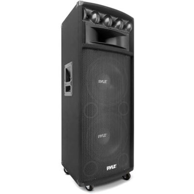 Pyle Sistema Altoparlante PA Portatile, Speaker 1600 Watt, Suono Stereo da Esterno con Doppi Woofer da 30 cm, Tweeter Piezo da 8,6 cm, Cassa Tromba 12,7 x 30,5 cm, Crossover Integrato Pyle Sistema Altoparlante PA Portatile, Speaker 1600 Watt, Suono Stereo da Esterno con Doppi Woofer da 30 cm, Tweeter Piezo da 8,6 cm, Cassa Tromba 12,7 x 30,5 cm, Crossover Integrato