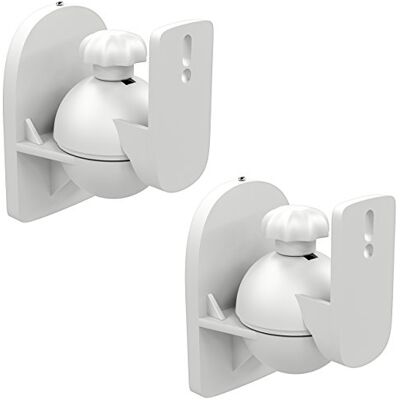 deleyCON 2x Supporti Staffe Universali per Altoparlanti e Casse Acustiche Girevoli + Inclinabili Peso fino a 3,5kg Montaggio a Soffitto + Montaggio a Parete Bianco deleyCON 2x Supporti Staffe Universali per Altoparlanti e Casse Acustiche Girevoli + Inclinabili Peso fino a 3,5kg Montaggio a Soffitto + Montaggio a Parete Bianco