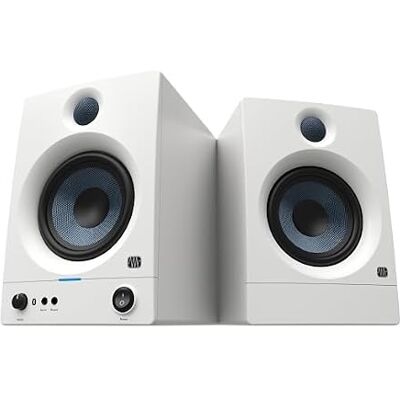 PreSonus Eris 5BT Gen 2, Altoparlanti Attivi da Scrivania 5" con Bluetooth per Multimedia, Gaming, Produzione Musicale di Qualità Studio, Potenza 100 W Bianco PreSonus Eris 5BT Gen 2, Altoparlanti Attivi da Scrivania 5" con Bluetooth per Multimedia, Gaming, Produzione Musicale di Qualità Studio, Potenza 100 W Bianco