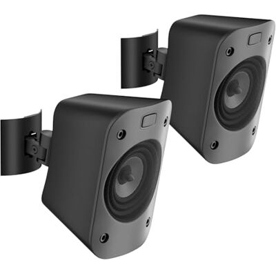 notiela Speaker Mount for Logitech Z906 Speaker Wall Mount with Tilt and Swivel Adjustable Ceiling Mount for Logetich Z906 Speaker Mounts, Pair notiela Speaker Mount for Logitech Z906 Speaker Wall Mount with Tilt and Swivel Adjustable Ceiling Mount for Logetich Z906 Speaker Mounts, Pair
