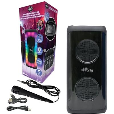 Lexibook iParty®, Altoparlante Bluetooth® Portatile con Microfono, Volume sonoro Potente, Effetti Luminosi Multicolori, Batteria Ricaricabile, Lexibook iParty®, Altoparlante Bluetooth® Portatile con Microfono, Volume sonoro Potente, Effetti Luminosi Multicolori, Batteria Ricaricabile,