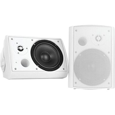 Pyle Altoparlante Bluetooth impermeabile, 240 V, per esterni, per interni ed esterni, supporto da parete, patio, terrazza, camper, giardino, terrazza, ristorante, altoparlante attivo Pyle Altoparlante Bluetooth impermeabile, 240 V, per esterni, per interni ed esterni, supporto da parete, patio, terrazza, camper, giardino, terrazza, ristorante, altoparlante attivo