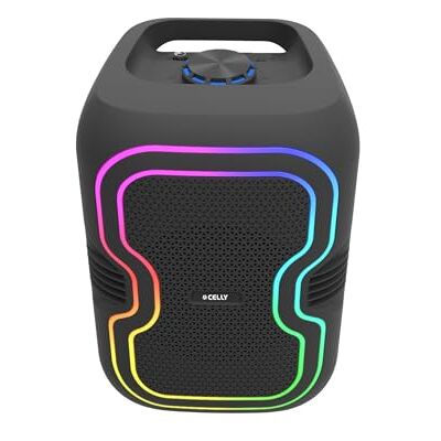 Celly Cassa Bluetooth Potente con Luci RGB, Bass Boost e Autonomia Prolungata Celly Cassa Bluetooth Potente con Luci RGB, Bass Boost e Autonomia Prolungata