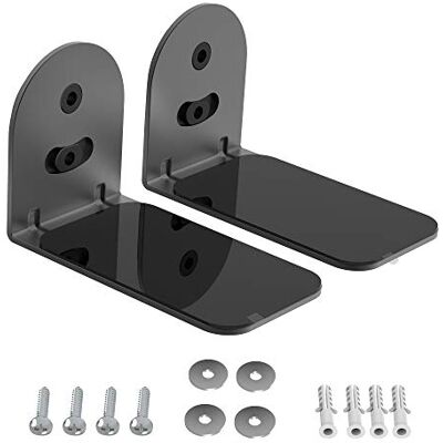 PlusAcc Supporto per soundbar Supporti da Parete per compatibile con altoparlanti TV Bose, JBL Bar, Sonos, Samsung, Majority, Staffe per montaggio a parete soundbar SAKOBS con kit hardware (Nero) PlusAcc Supporto per soundbar Supporti da Parete per compatibile con altoparlanti TV Bose, JBL Bar, Sonos, Samsung, Majority, Staffe per montaggio a parete soundbar SAKOBS con kit hardware (Nero)