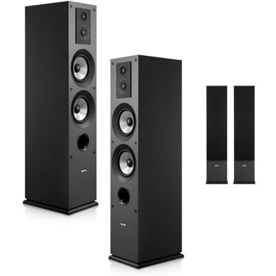 VEVOR Altoparlante da Pavimento, Altoparlante a Torre a 3 Vie con Doppi Woofer da ca. 133,3 mm, Picco da 145 W, Involucro in MDF, Risposta in Frequenza da 70 Hz a 20 kHz, per Audio Domestico, 2 Pezzi VEVOR Altoparlante da Pavimento, Altoparlante a Torre a 3 Vie con Doppi Woofer da ca. 133,3 mm, Picco da 145 W, Involucro in MDF, Risposta in Frequenza da 70 Hz a 20 kHz, per Audio Domestico, 2 Pezzi