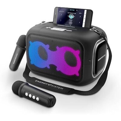 Energy Sistem Karaoke Star Party Altoparlante Bluetooth Portatile 60W Wireless 2 Microfoni Luci LED True Lettore MP3 Mini Jack IPX4 Supporto Smartphone 8 Ore Batteria Speaker Cassa Per Feste Musica Energy Sistem Karaoke Star Party Altoparlante Bluetooth Portatile 60W Wireless 2 Microfoni Luci LED True Lettore MP3 Mini Jack IPX4 Supporto Smartphone 8 Ore Batteria Speaker Cassa Per Feste Musica