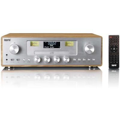 Lenco Imperial DABMAN 280CDWDSI Radio FM DAB Plus, radio Internet, lettore CD MP3, Bluetooth V5.4, due porte USB, 2 altoparlanti da 15 Watt, funzione sveglia, effetto legno Lenco Imperial DABMAN 280CDWDSI Radio FM DAB Plus, radio Internet, lettore CD MP3, Bluetooth V5.4, due porte USB, 2 altoparlanti da 15 Watt, funzione sveglia, effetto legno