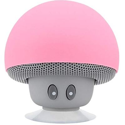 VBESTLIFE Altoparlante a Fungo, Mini Subwoofer Altoparlante Portatile Senza Fili Bluetooth a Forma di Fungo con Ventosa, Microfono Incorporato, Rosa VBESTLIFE Altoparlante a Fungo, Mini Subwoofer Altoparlante Portatile Senza Fili Bluetooth a Forma di Fungo con Ventosa, Microfono Incorporato, Rosa