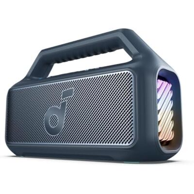 Soundcore Boom 2, Cassa Bluetooth Portatile per Esterni, 80W, IPX7 24 ore, subwoofer con BassUp 2.0, luce LED, USB-C ed EQ personalizzato, ideale per campeggio, spiaggia e giardino,Blu Soundcore Boom 2, Cassa Bluetooth Portatile per Esterni, 80W, IPX7 24 ore, subwoofer con BassUp 2.0, luce LED, USB-C ed EQ personalizzato, ideale per campeggio, spiaggia e giardino,Blu