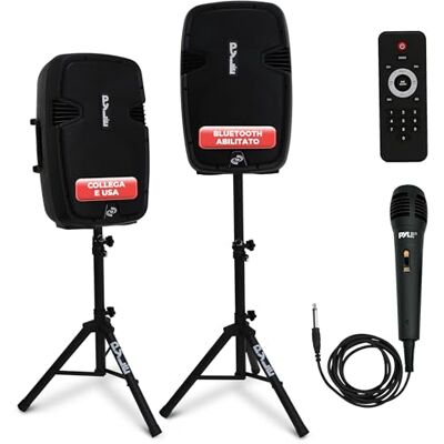 Sistema PA portatile Pyle 1800W Bluetooth per esterni Sistema PA portatile Pyle 1800W Bluetooth per esterni