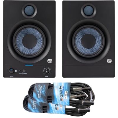 PreSonus Eris 5BT Altoparlante Bluetooth attivo per studio, 2° Gen + cavo jack Keepdrum PreSonus Eris 5BT Altoparlante Bluetooth attivo per studio, 2° Gen + cavo jack Keepdrum